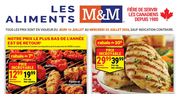 Circulaire Les Aliments M&M