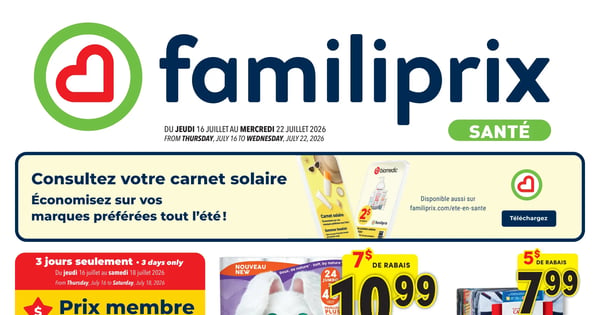 Circulaire Familiprix - Santé