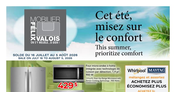 Circulaire Mobilier Félix Valois - Électroménagers