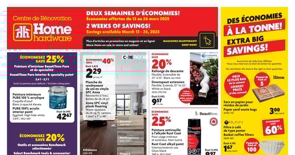 Circulaire Home Hardware - Centre de Rénovation