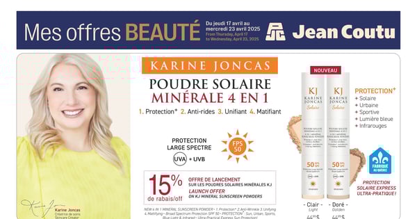 Circulaire Jean Coutu - Mes Offres Beauté