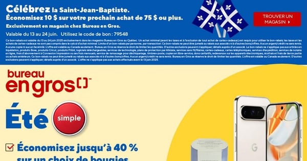 Circulaire Bureau en Gros