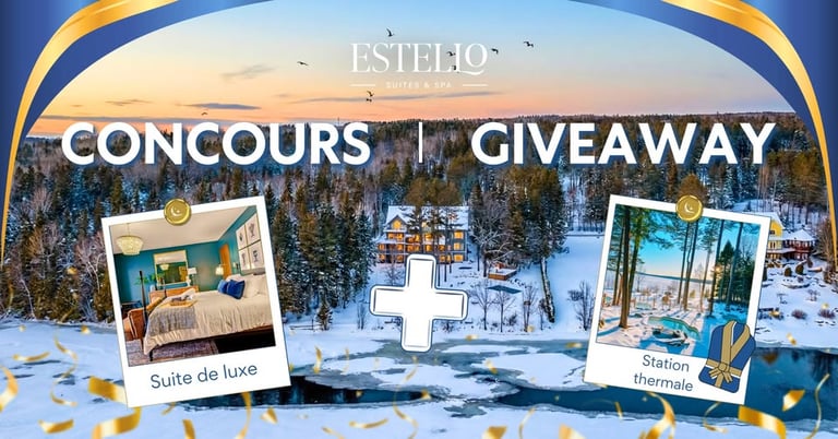 Concours Estello Suites & Spa- Gagnez une nuitée dans une des suites de luxe avec vue sur le lac!
