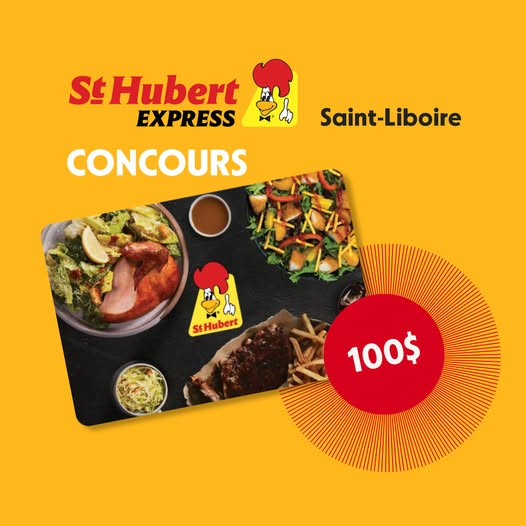 Concours Gagnez une carte cadeau St-Hubert de 100$!