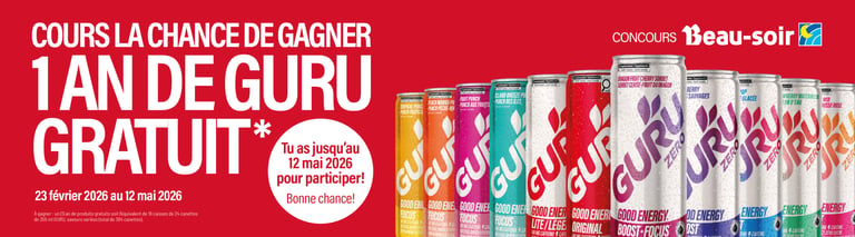 Concours Gagnez un an de produits Guru!