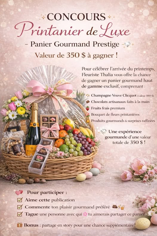 Concours Gagnez un panier gourmand d'une valeur de 350$!