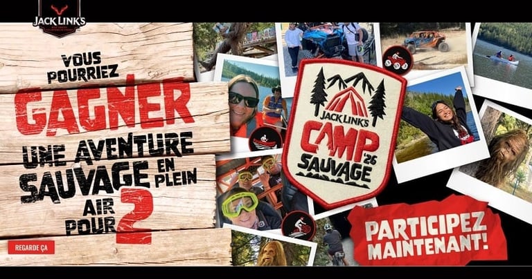Concours Gagnez une aventure sauvage en plein air pour deux personnes!