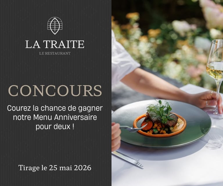 Concours Gagnez un souper pour deux au restaurant La Traite!