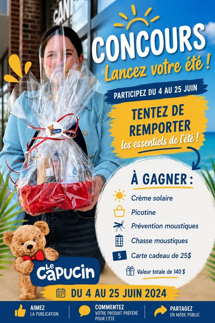 Concours Gagnez un ensemble d'essentiels Le Capucin Inc!