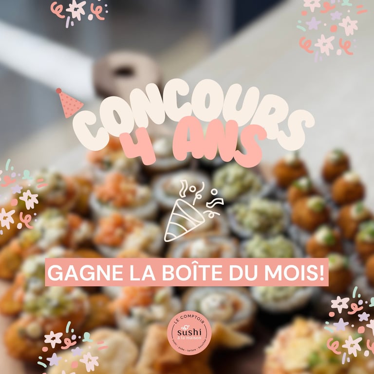 Concours Gagnez la boîte Sushi à la maison du mois de Juin!