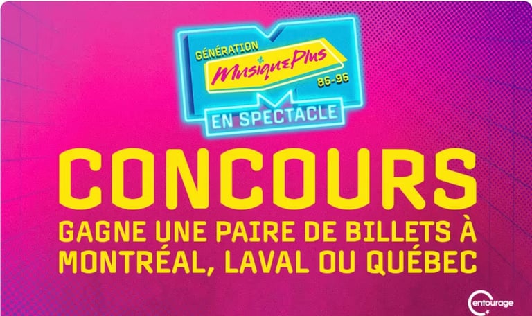 Concours Gagnez une paire de billets pour Génération Musique Plus 86-96!
