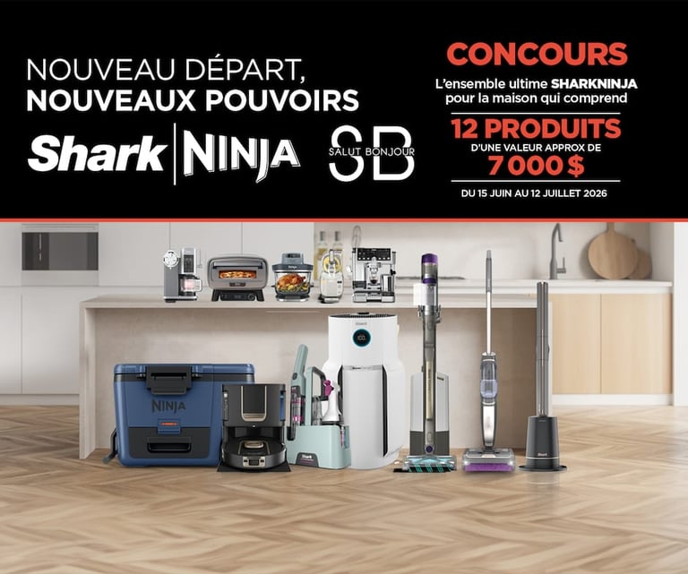 Concours Gagnez un ensemble pour la maison SHARKNINJA qui comprend 12 produits!