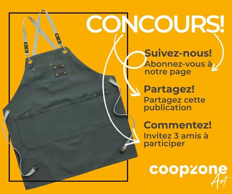 Concours Gagnez un tablier en coton épais avec sangles ajustable!