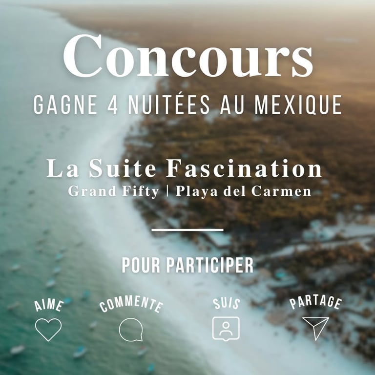 Concours Gagnez 4 nuitées au Mexique!
