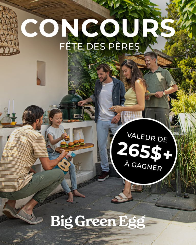 Concours Gagnez un panier-cadeau Big Green Egg d'une valeur de 265$!