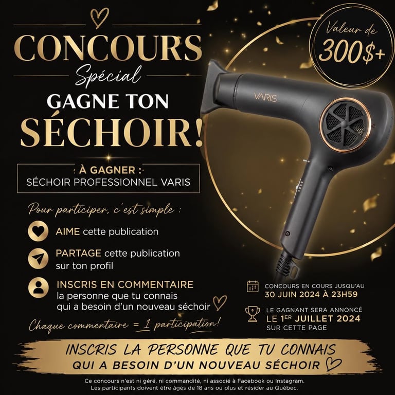 Concours Gagnez un séchoir professionnel Varis!