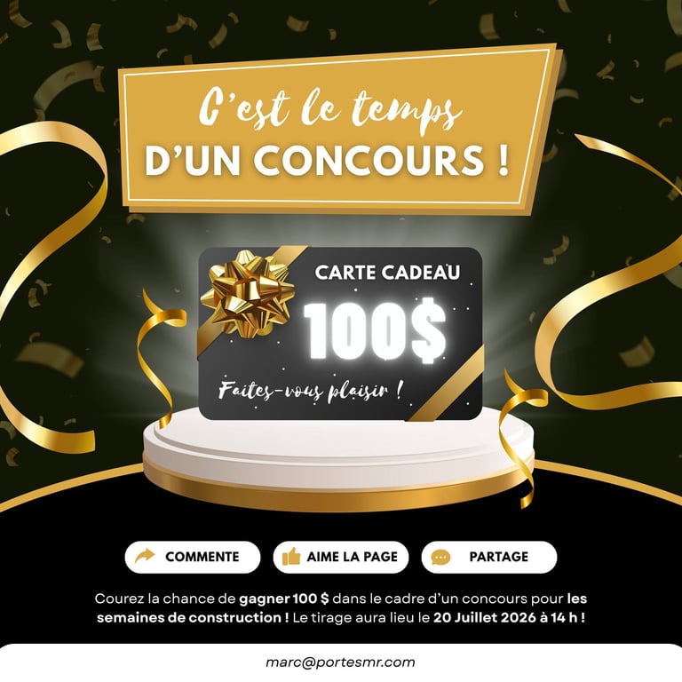 Concours Gagnez une carte-cadeau de 100$!