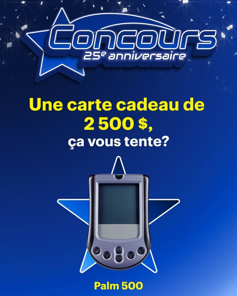 Concours Gagnez l'une des deux cartes-cadeaux Best Buy de 2500$!