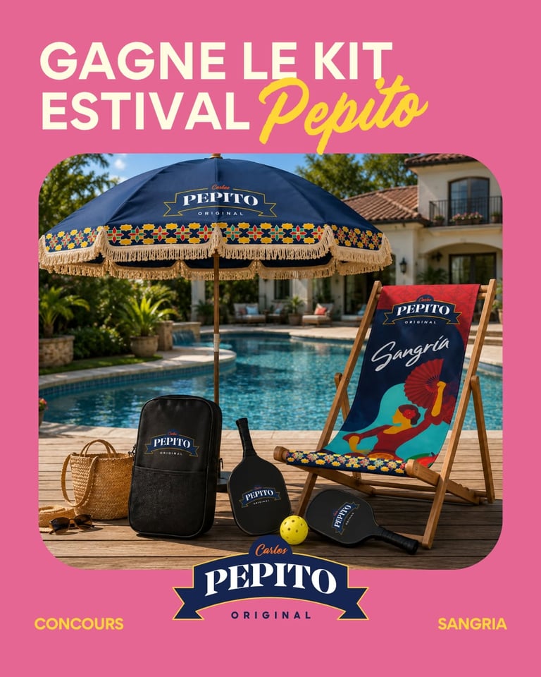 Concours Gagnez un parasol, une chaise ultra confort, une serviette et un kit de pickleball!