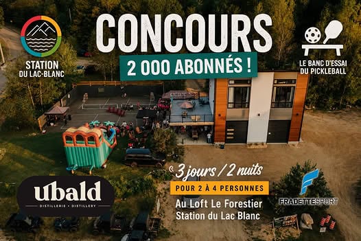 Concours Gagnez une escapade pickleball et détente dans la magnifique région de Portneuf!