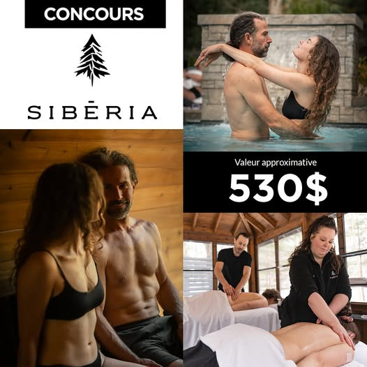 Concours Gagnez un forfait pour deux personnes au Sibéria Spa!