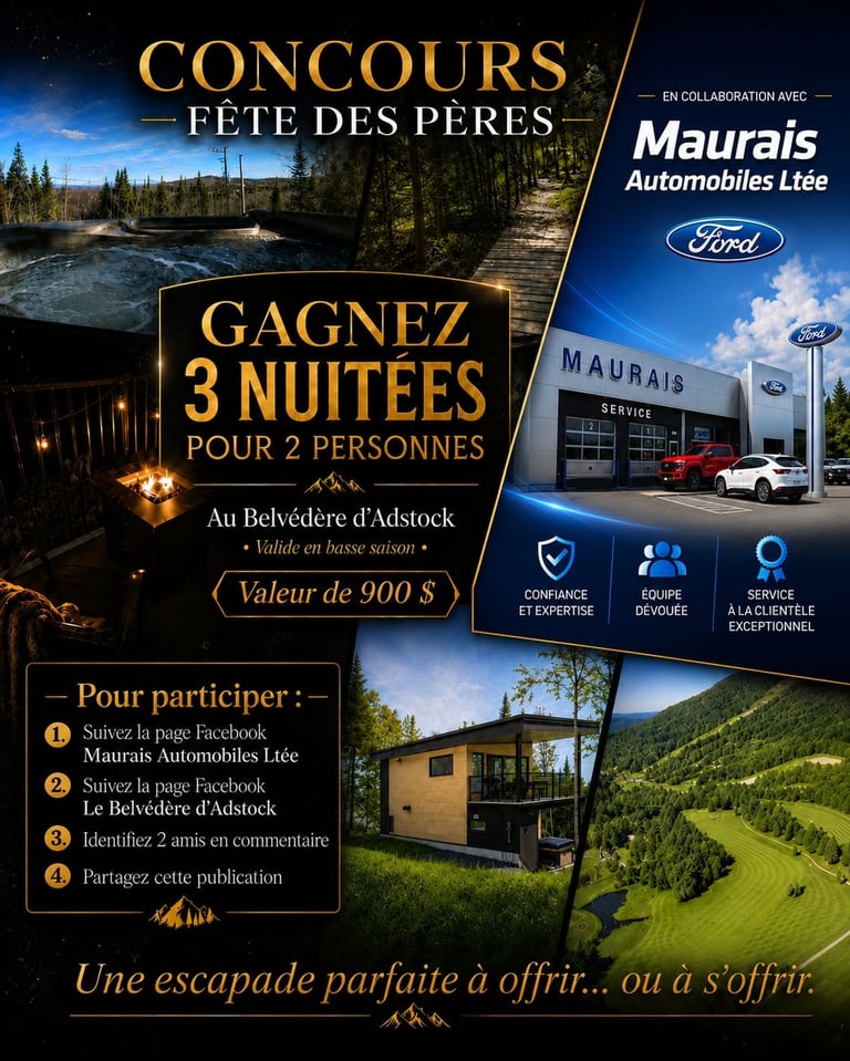Concours Gagnez une escapade de trois nuitées pour deux personnes!