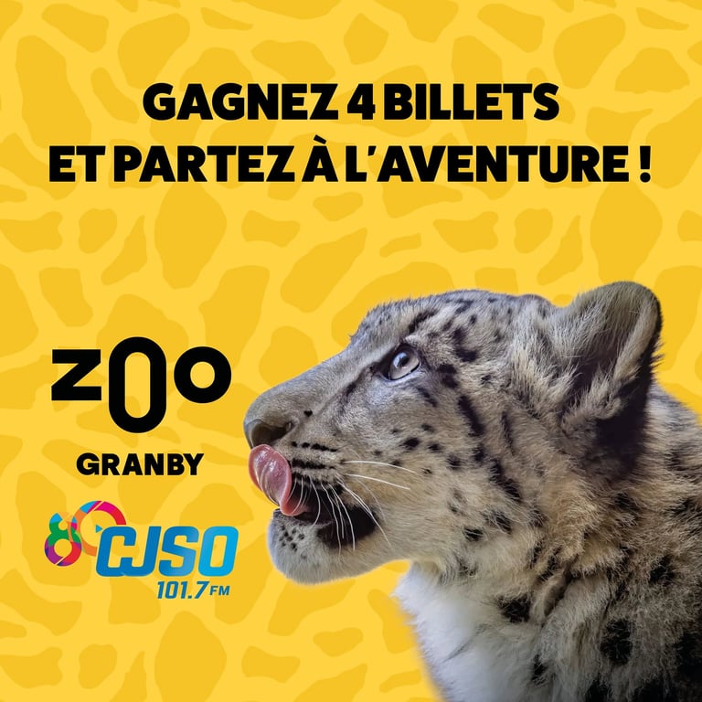 Concours Gagnez 4 billets pour le zoo de Granby!