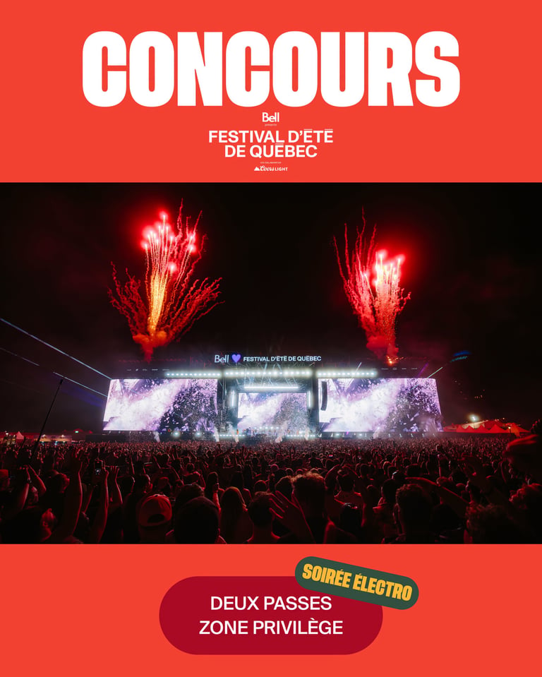 Concours Gagnez deux passes privilège pour la journée du 18 juillet au Festival d’été de Québec!