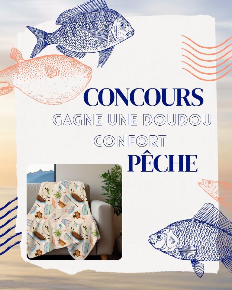 Concours Gagnez une doudou confort au thème de la pêche!