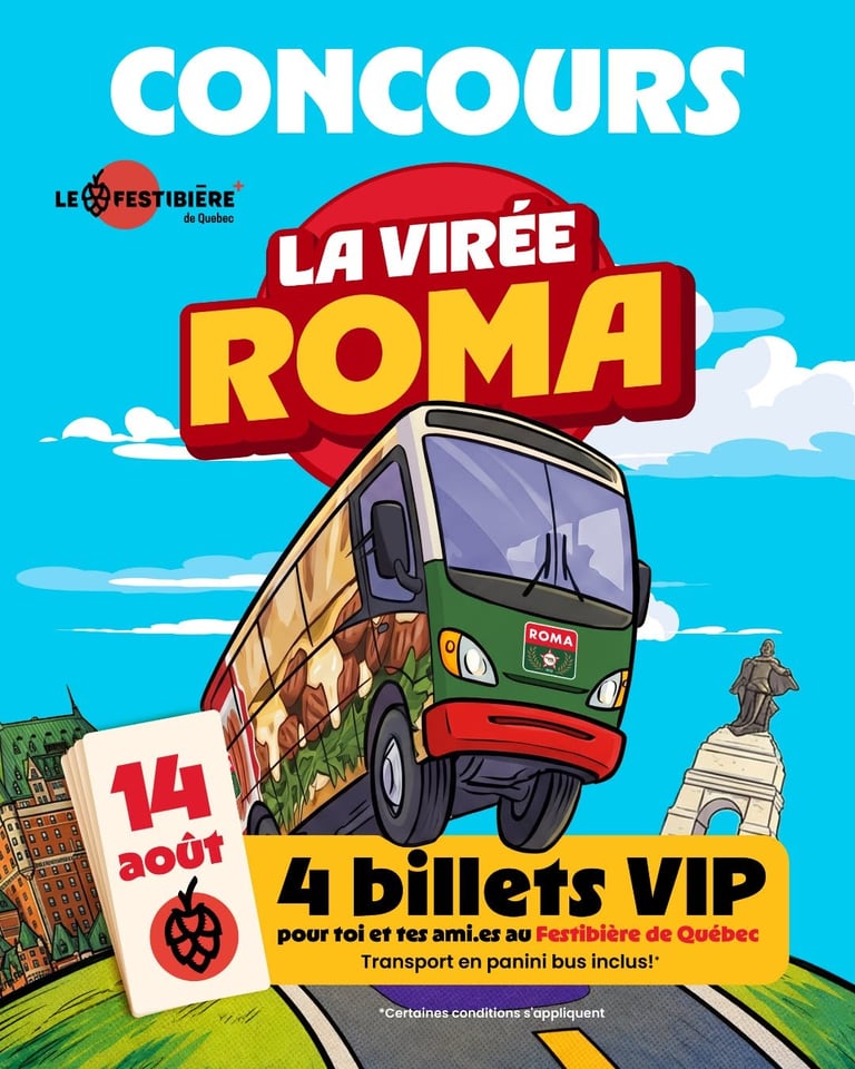 Concours Gagnez l'un des cinq forfaits pour 4 personnes au Festibière de Québec!