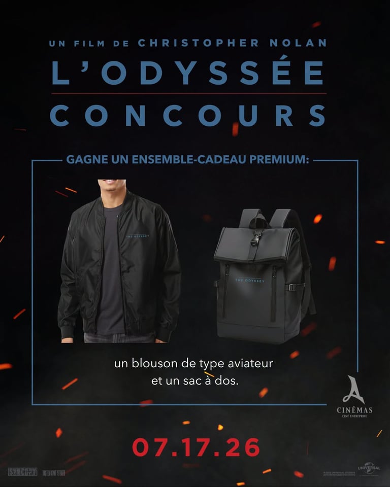 Concours Gagnez un ensemble-cadeau premium officiel du film l'Odyssée!