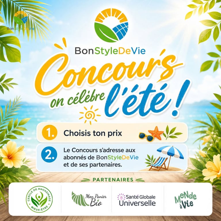 Concours Gagnez l'un des quatre prix de la boutique BonStyleDeVie!
