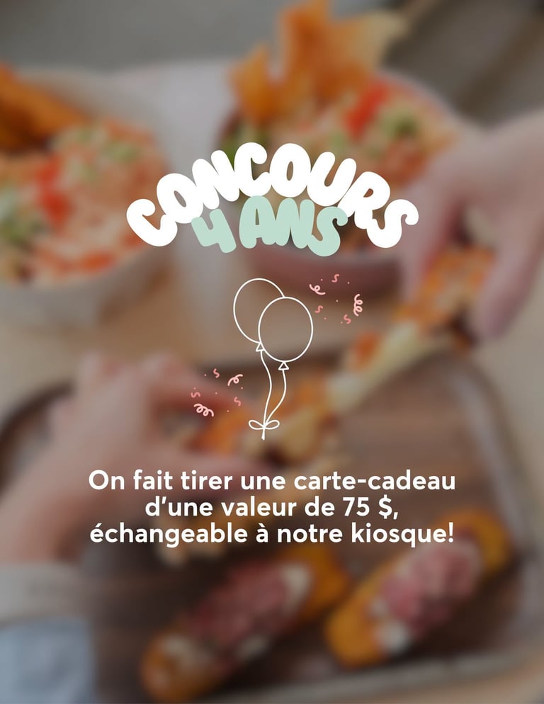 Concours Gagnez une carte-cadeau de 75$ du kiosque extérieur Comptoir Sushi à la maison - Rimouski!