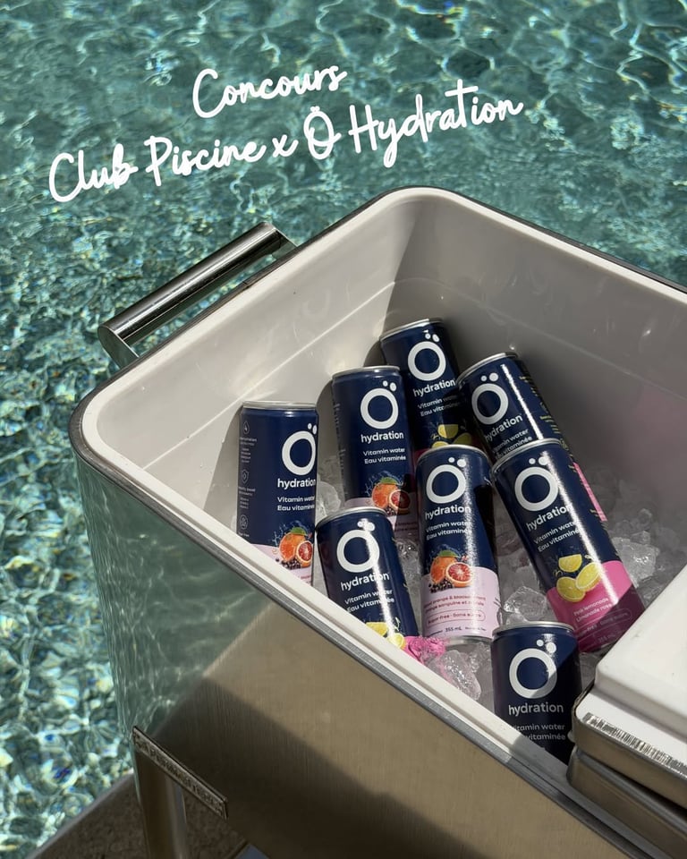 Concours Gagnez une glacière de patio avec cuve amovible (couleur sarcelle) de chez Club Piscine et un ensemble de produits Ö Hydration!