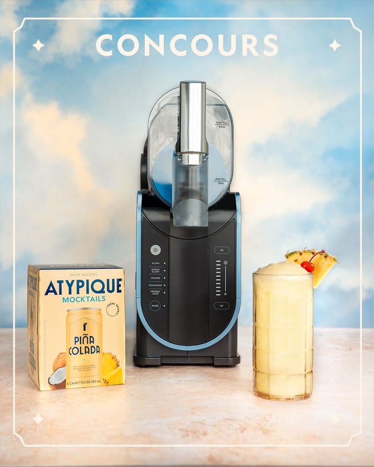 Concours Gagnez une machine Slushi et une caisse Atypique Piña Colada!