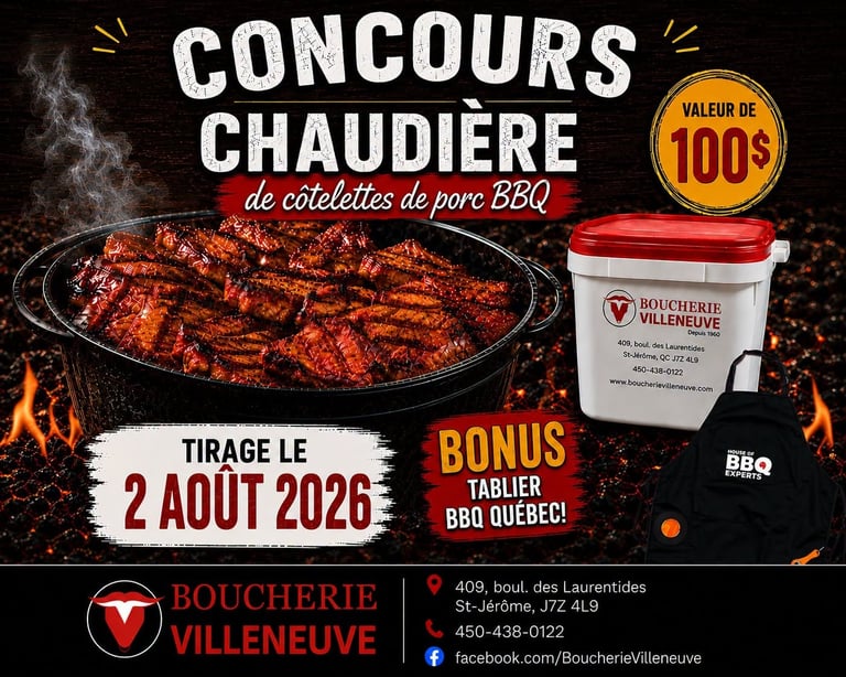 Concours Gagnez une chaudière de côtelettes de porc BBQ!