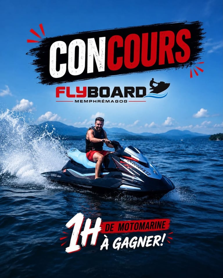Concours Gagnez une heure de motomarine sur le lac Memphrémagog!