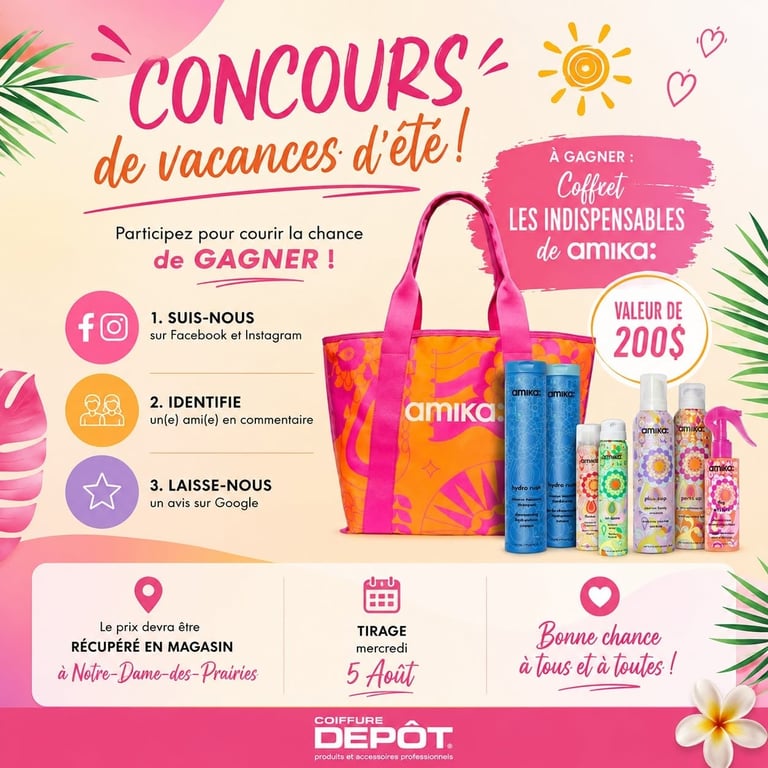 Concours Gagnez le coffret Les indispensables de Amika!