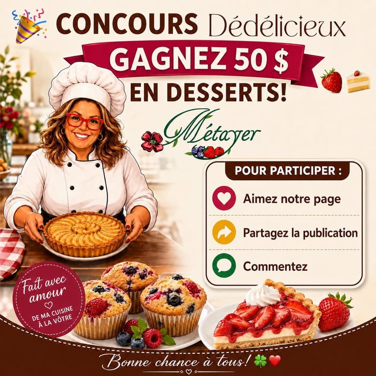 Concours Gagnez 50$ en desserts!