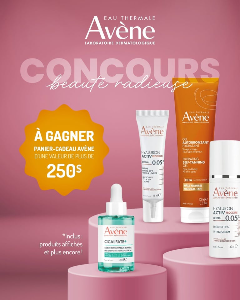 Concours Gagnez un panier-cadeau rempli de produits Avène!