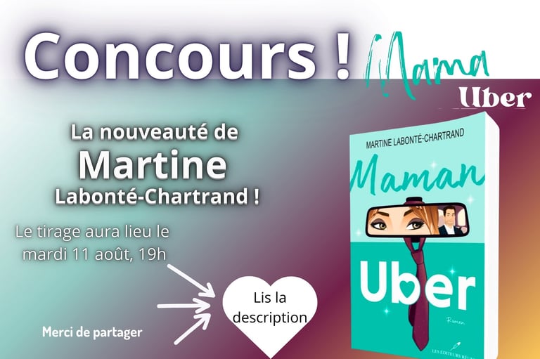 Concours Gagnez le livre Maman Uber de Martine Labonté-Chartrand!