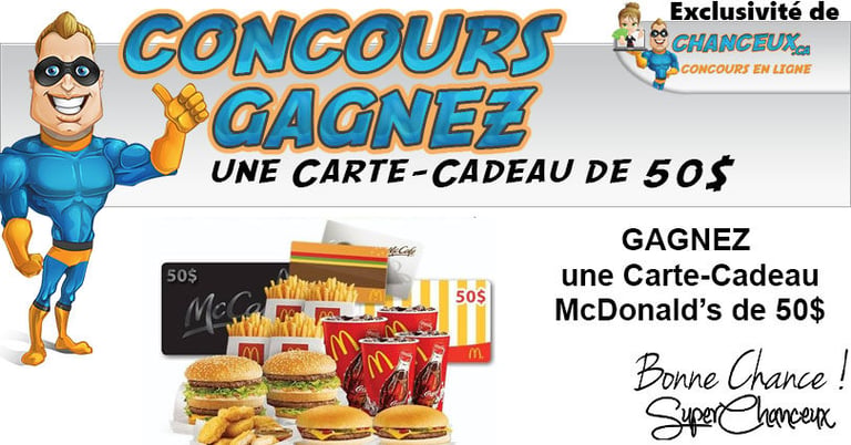 Concours Carte-Cadeau McDonald's de 50$