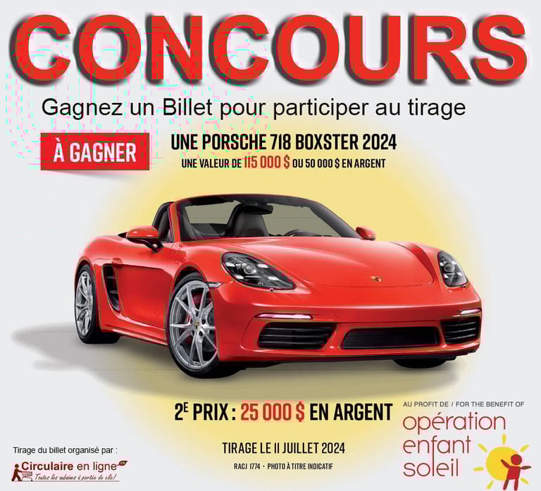 Concours Voiture de Rêve Opération enfant soleil 2024
