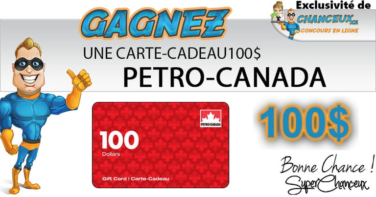 Concours Carte-Cadeau Petro Canada 100$