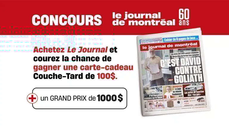 Concours Journal de Montréal - Gagnez une carte-cadeau Couche-Tard!