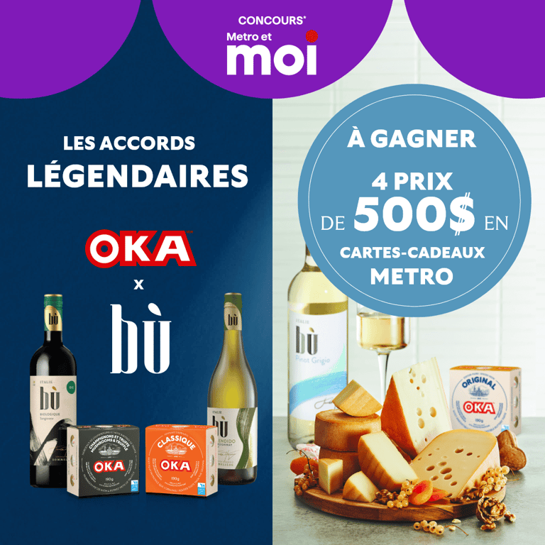 Concours Metro - Gagnez 1 des 4 cartes-cadeaux Metro de 500$!