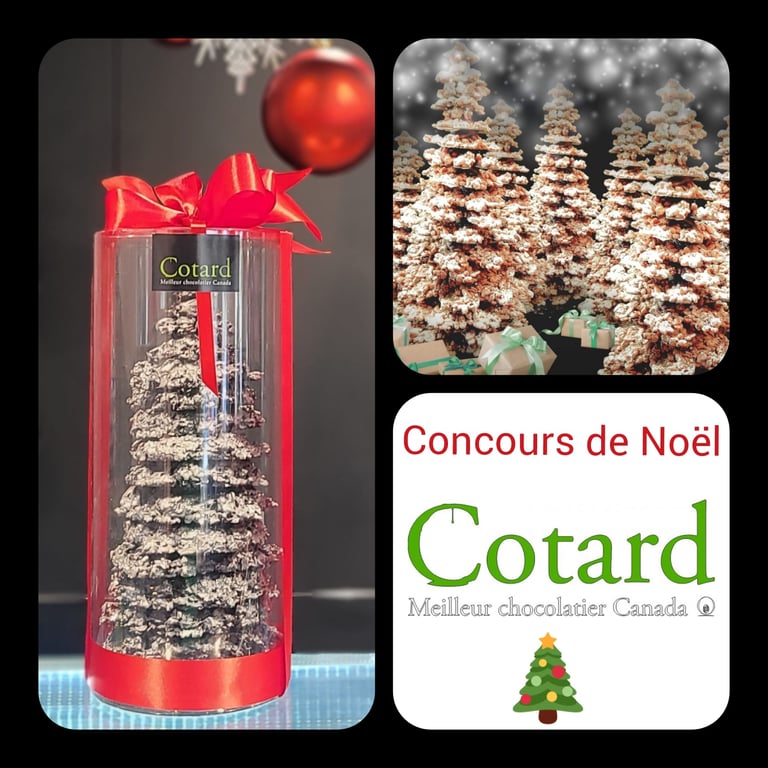 Concours Cotard Meilleur Chocolatier Canada St Sauveur - Gagnez un de nos sapin géant en chocolat noir !