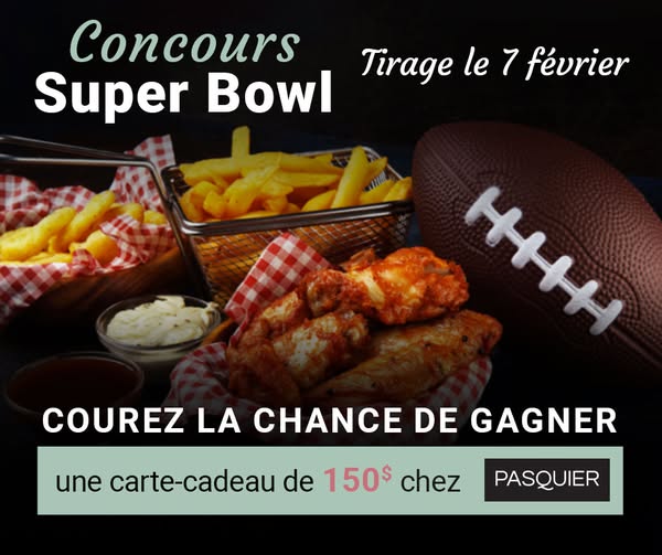 Concours Gagnez une carte-cadeau Pasquier  de 150 $!