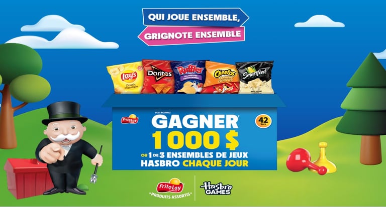 Concours Un prix de 1 000 $ à gagner chaque jour et 3 ensembles de jeux Hasbro à gagner chaque jour!