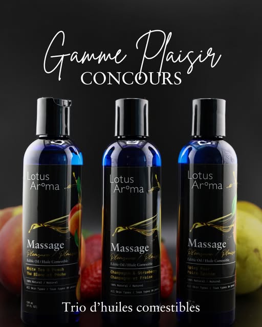 Concours LOTUS AROMA - Gagnez trois huiles de massage comestibles!